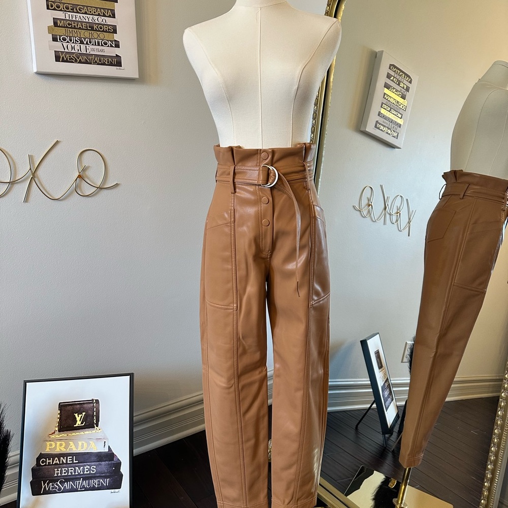 Stylish Tan High-Waisted Pants